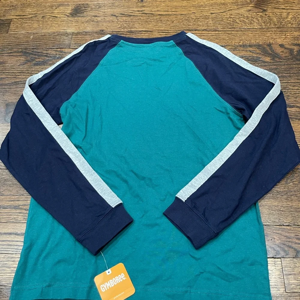 Gymboree Teal and Navy Kids Football Graphic Shirt size XL